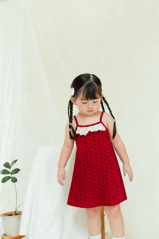 Lace Ribbon Cami Dress