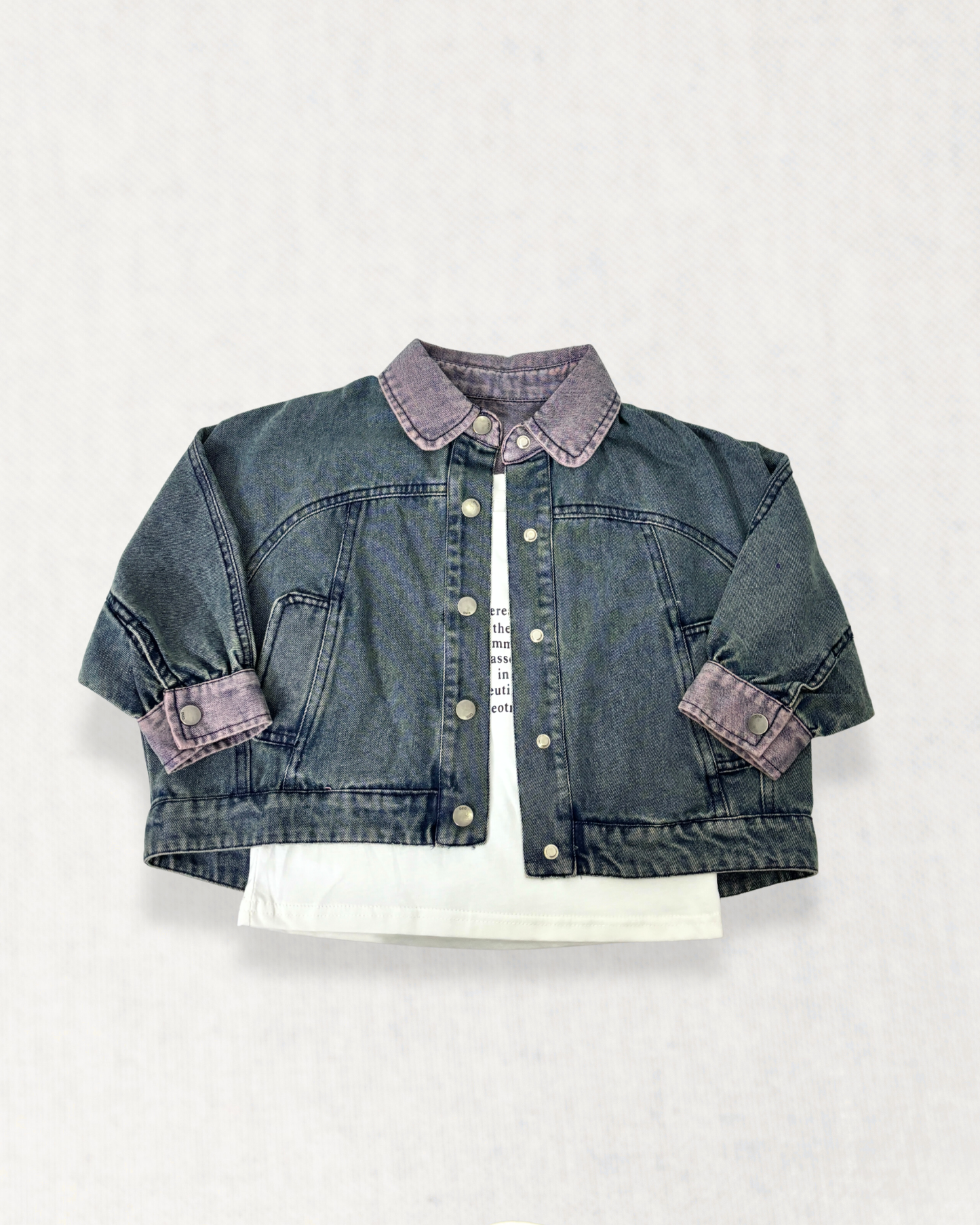 Cool BluBlu Contrast Denim Jacket