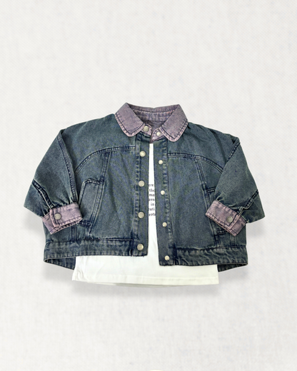 Cool BluBlu Contrast Denim Jacket