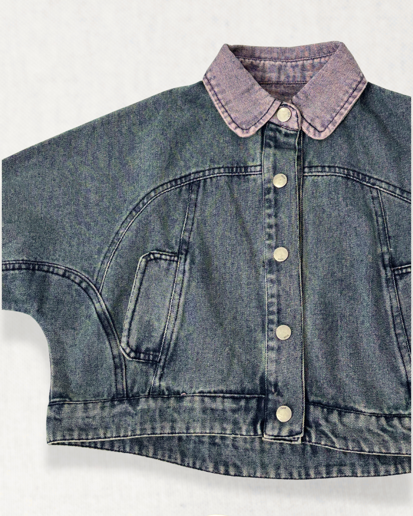 Cool BluBlu Contrast Denim Jacket
