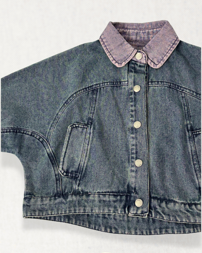 Cool BluBlu Contrast Denim Jacket