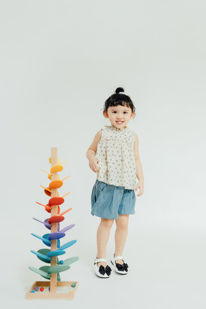 Balloon Pleat Denim Bloomers