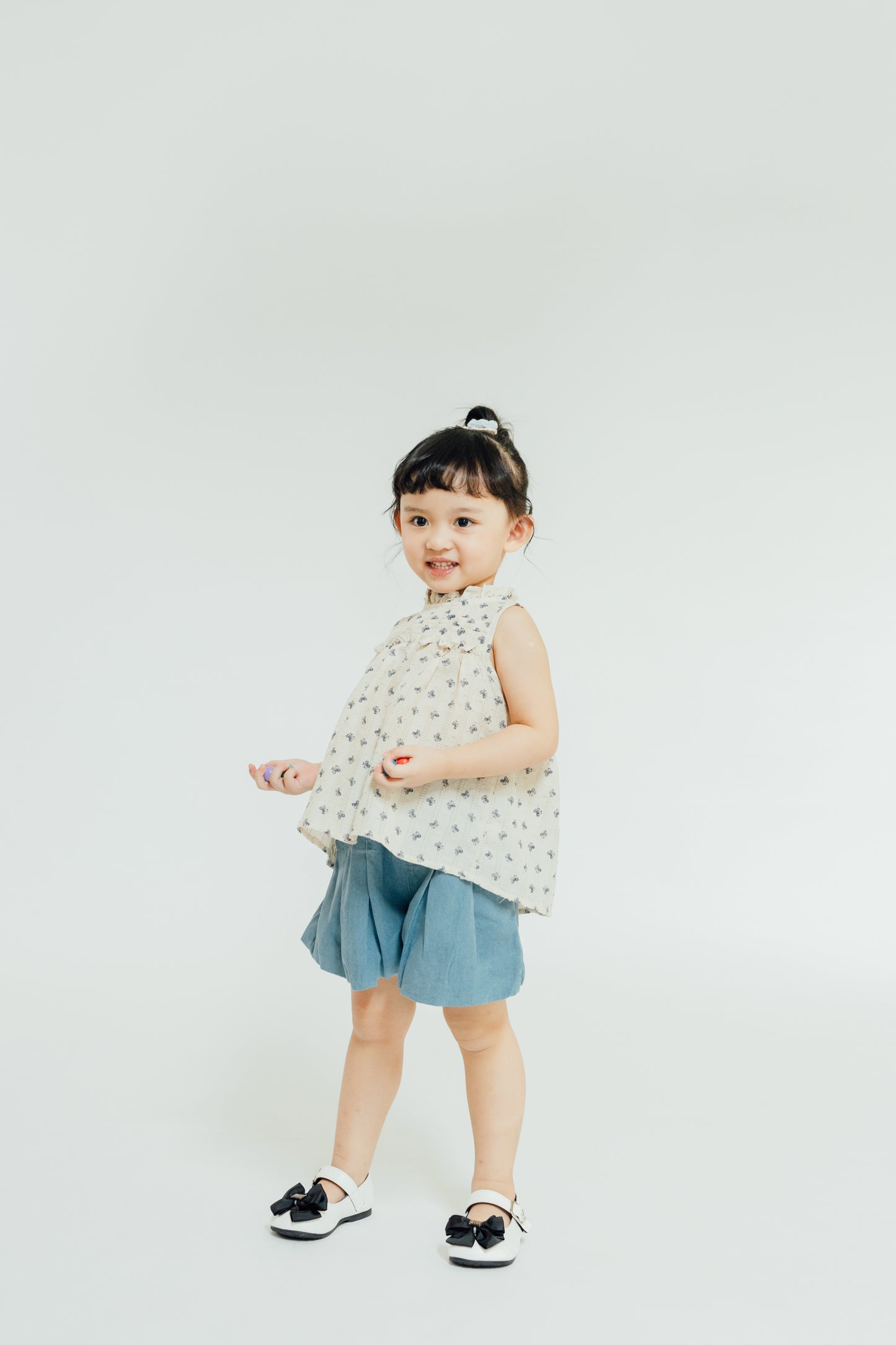 Balloon Pleat Denim Bloomers