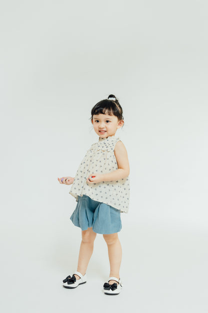 Balloon Pleat Denim Bloomers