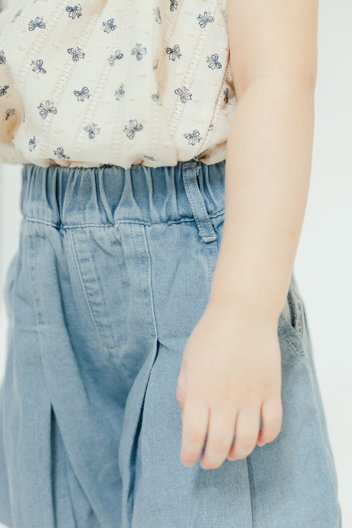 Balloon Pleat Denim Bloomers