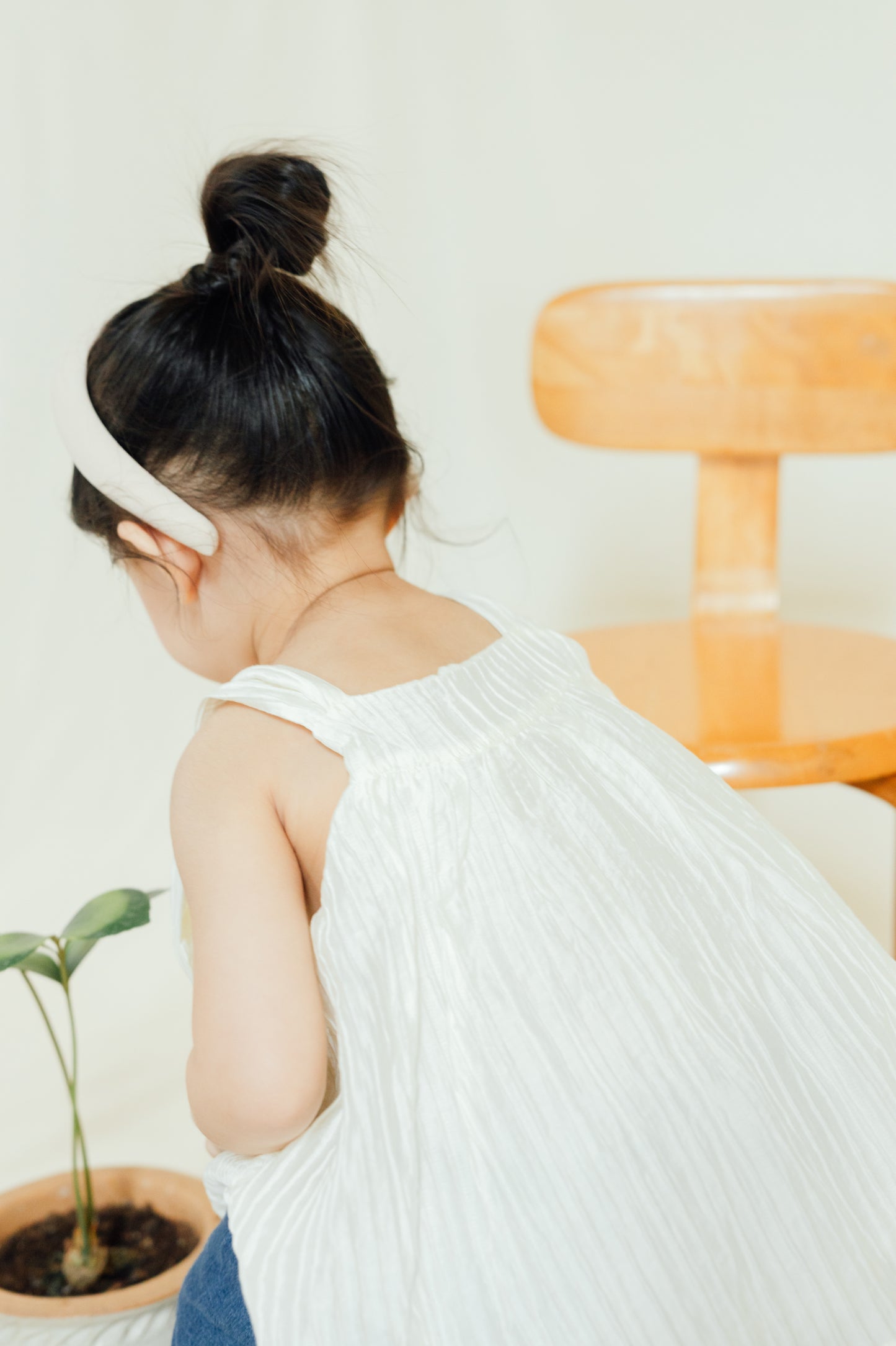 Silky Bowknot Plissé Top