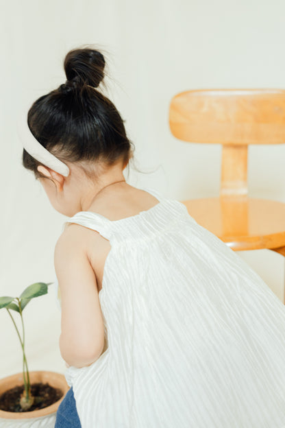 Silky Bowknot Plissé Top