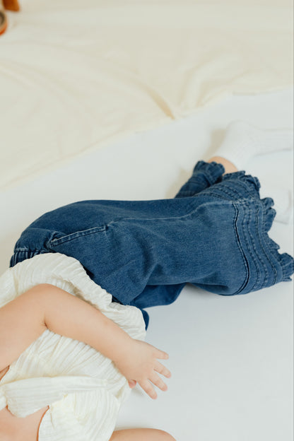 Flowy Tiered Ruffle Flare Jeans