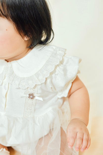 Floral Lace Mesh Princess Romper