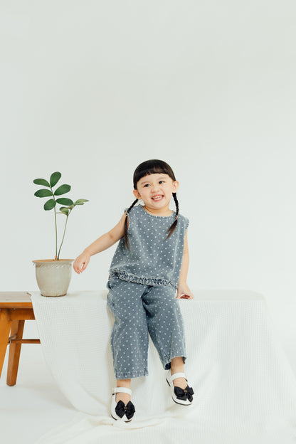 Polka Dot Denim Set