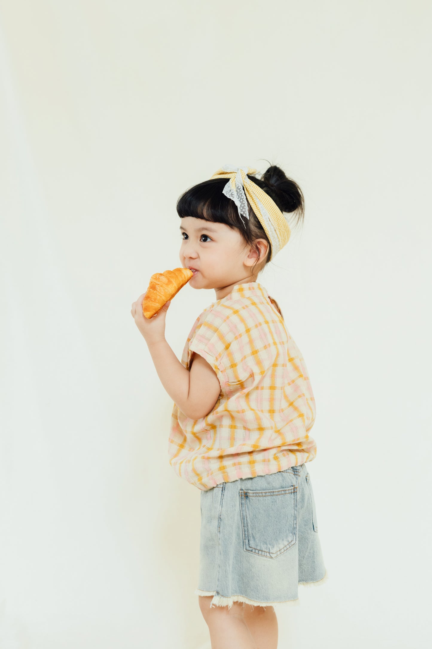 Pastel Plaid Drawstring Top