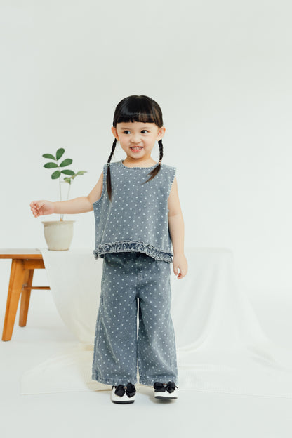 Polka Dot Denim Set