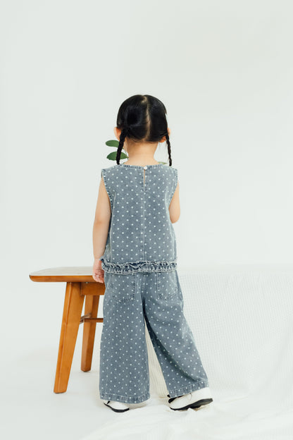 Polka Dot Denim Set