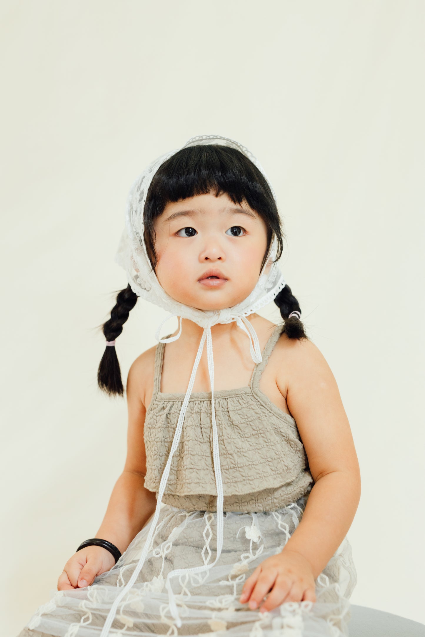 Khaki Textured Smocked Set