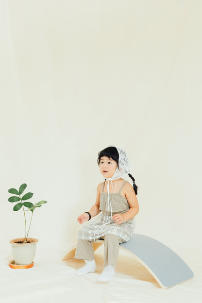 Khaki Textured Smocked Set