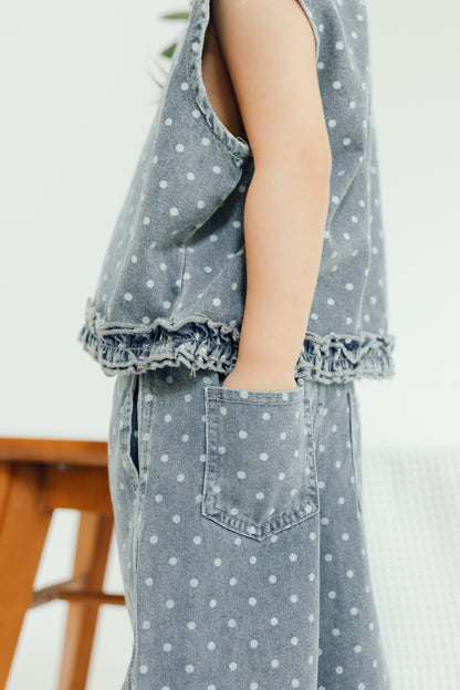 Polka Dot Denim Set