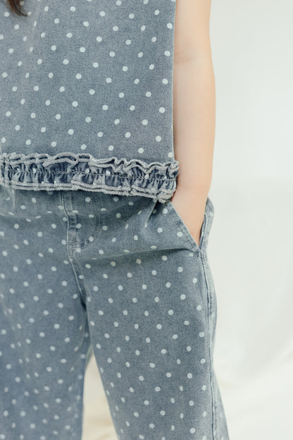 Polka Dot Denim Set