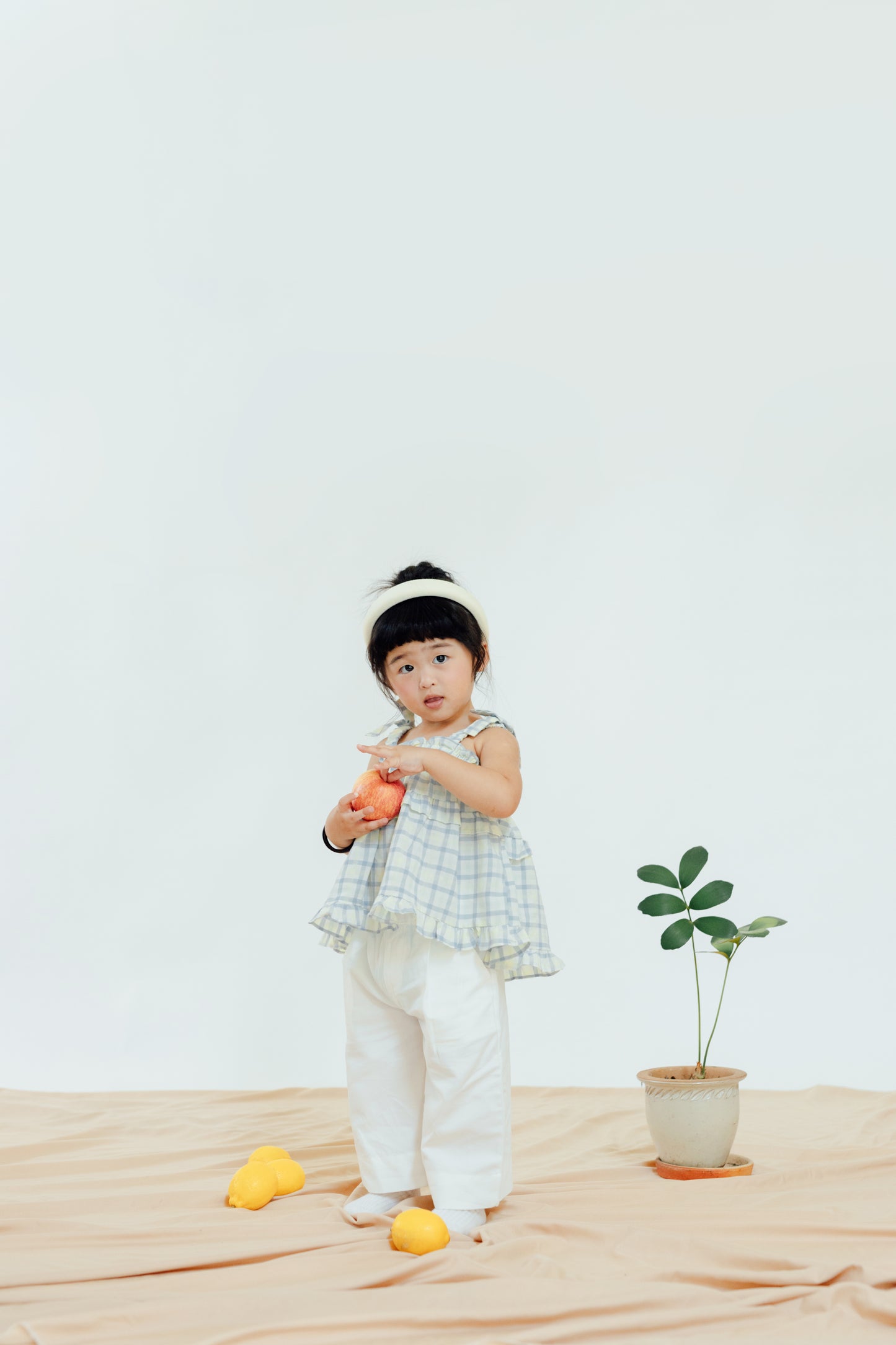 Sunny Plaid Tie-Shoulder Cami