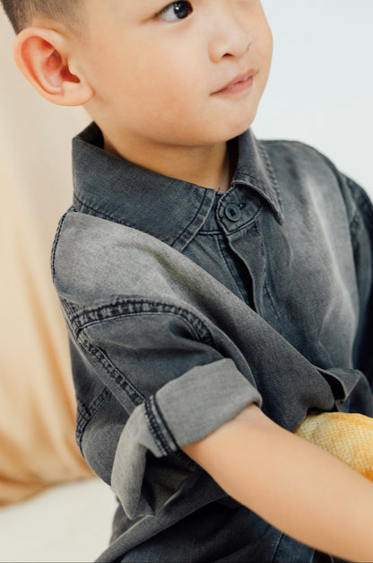 Faded Oversized Denim Shirt