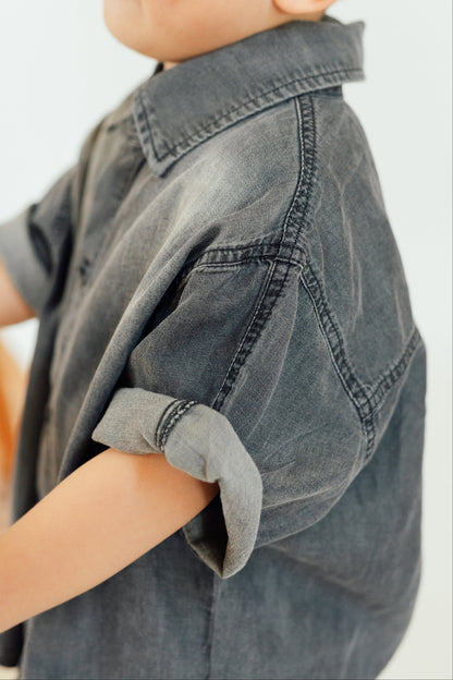 Faded Oversized Denim Shirt