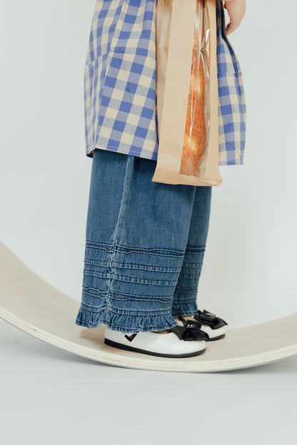 Flowy Tiered Ruffle Flare Jeans
