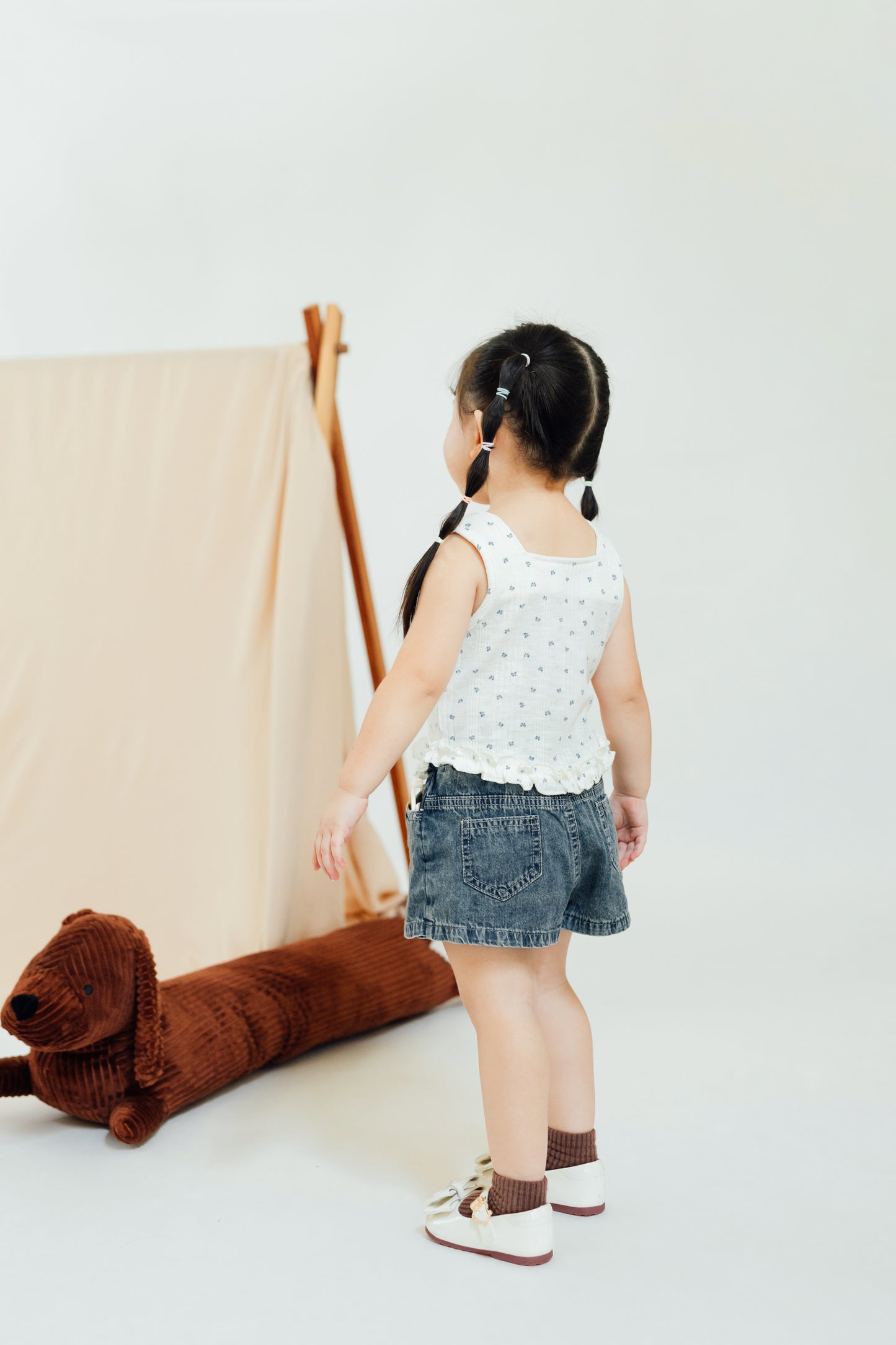 Blue Ribbon Ruffle Tank