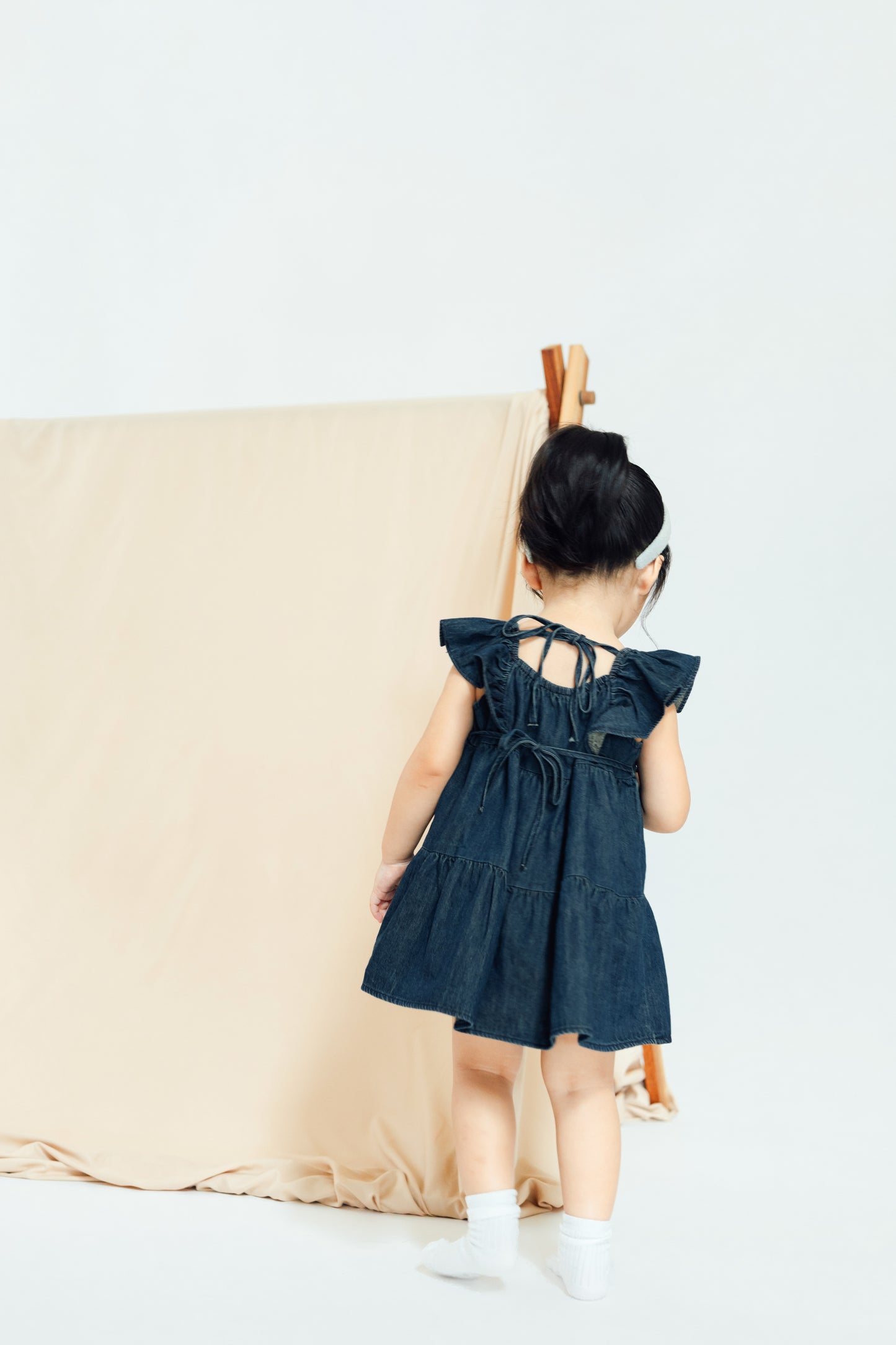 Butterfly Denim Bow Dress