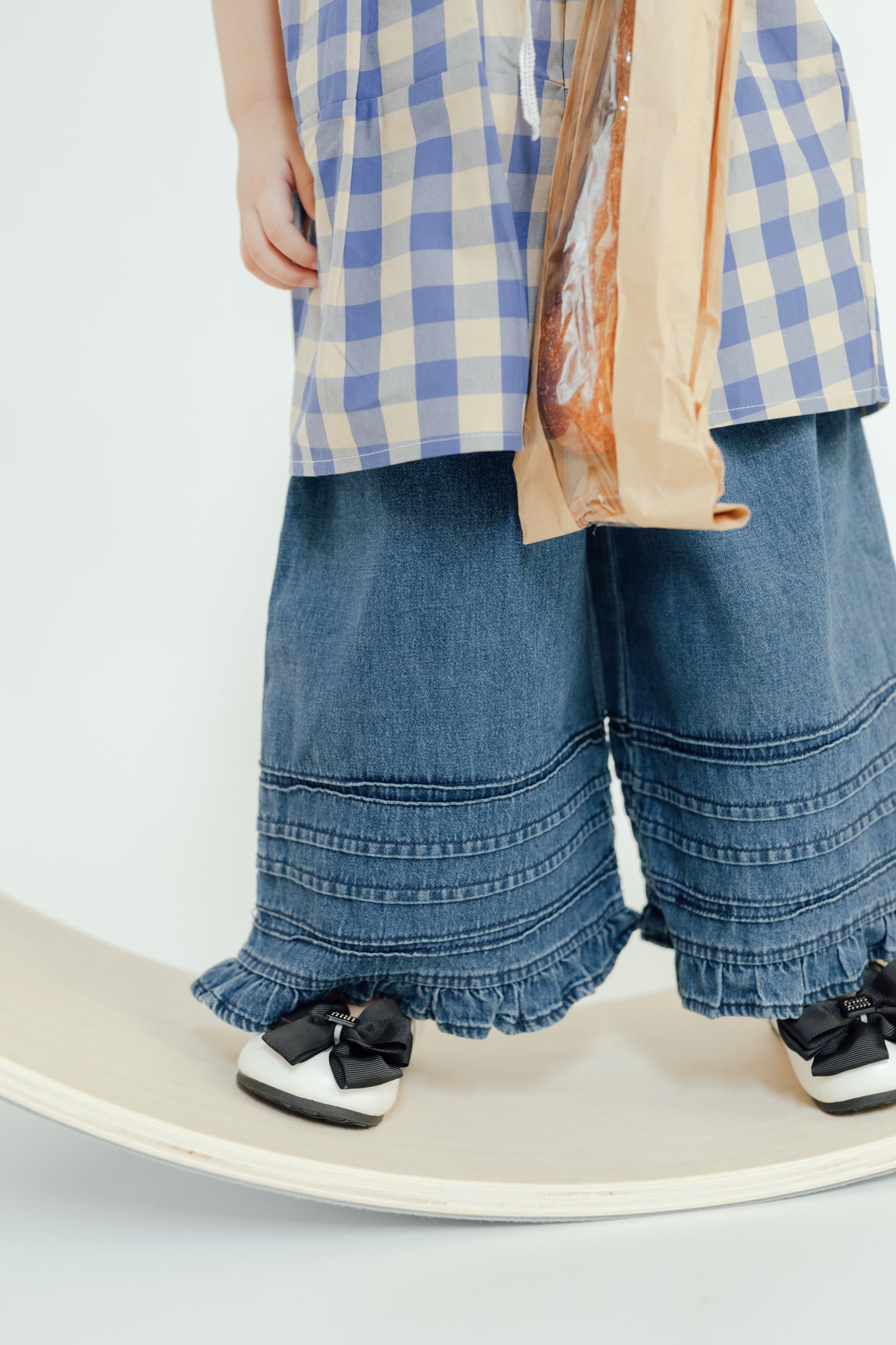 Flowy Tiered Ruffle Flare Jeans