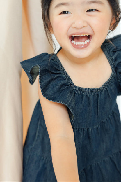 Butterfly Denim Bow Dress