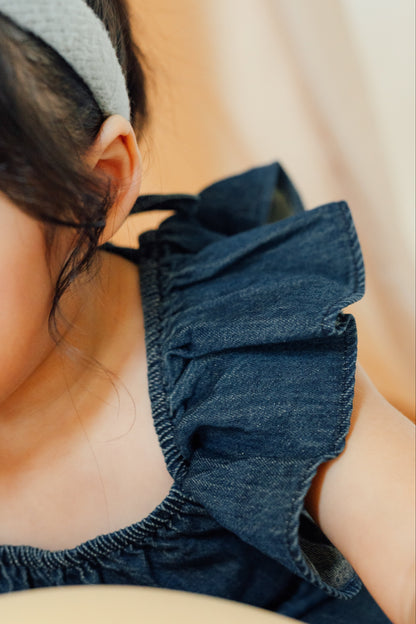 Butterfly Denim Bow Dress