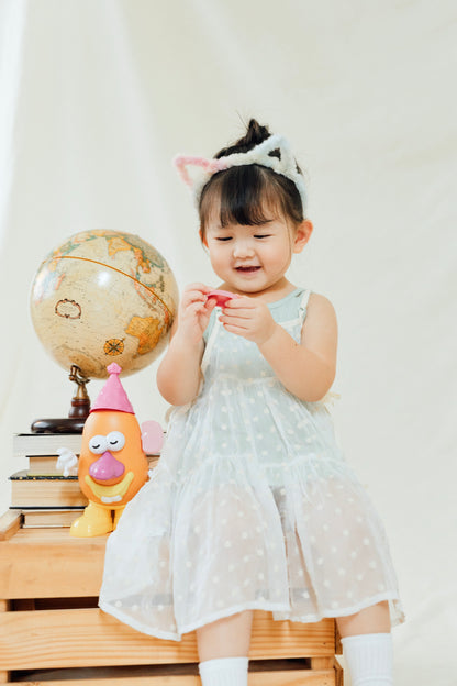 Minty Lace Layered Dress