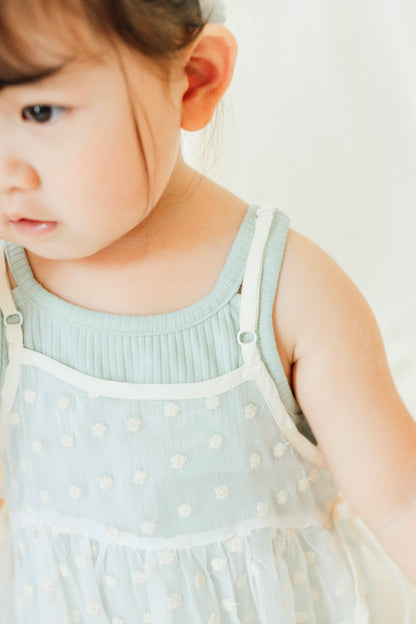 Minty Lace Layered Dress