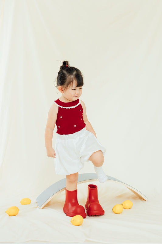 Ballet Bow Embroidered Top