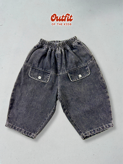 Charcoal Washed Denim Pants