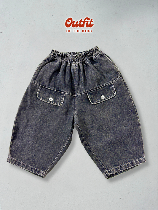 Charcoal Washed Denim Pants