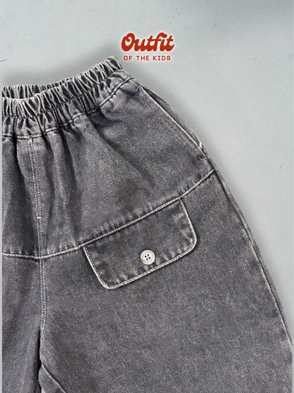 Charcoal Washed Denim Pants