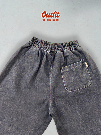 Charcoal Washed Denim Pants