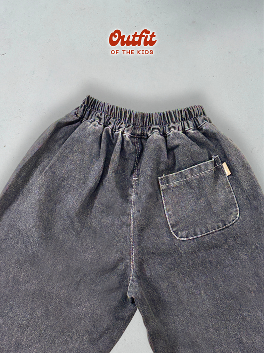 Charcoal Washed Denim Pants
