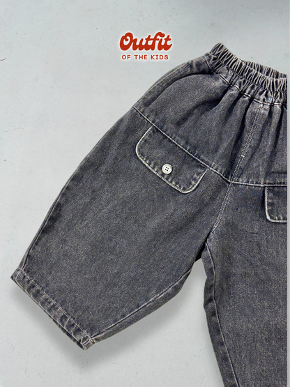 Charcoal Washed Denim Pants