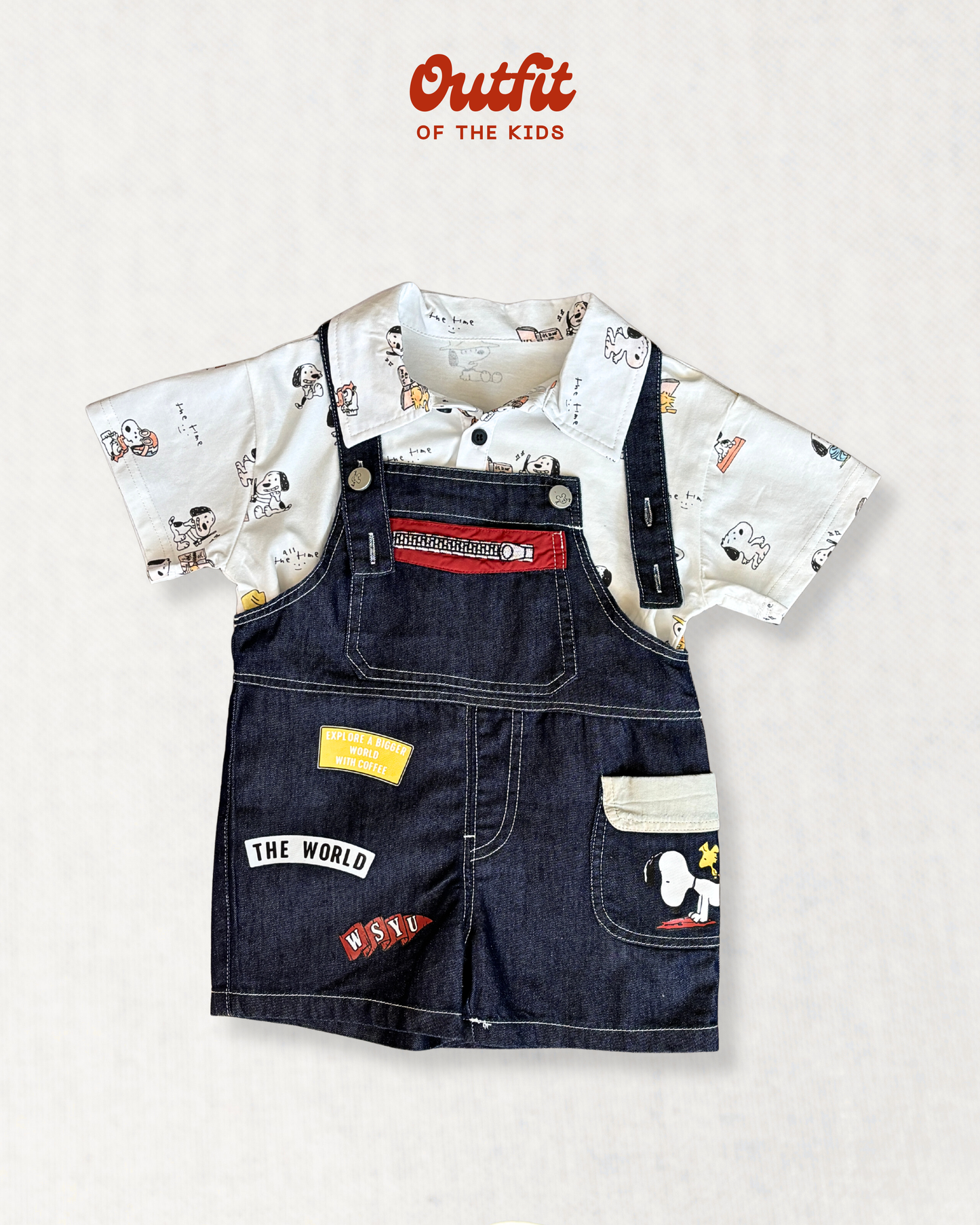 Snoopy Denim Overalls