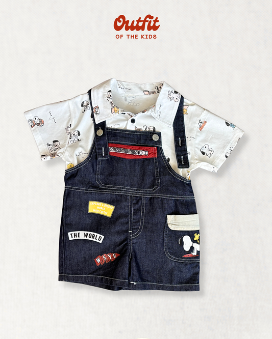 Snoopy Denim Overalls