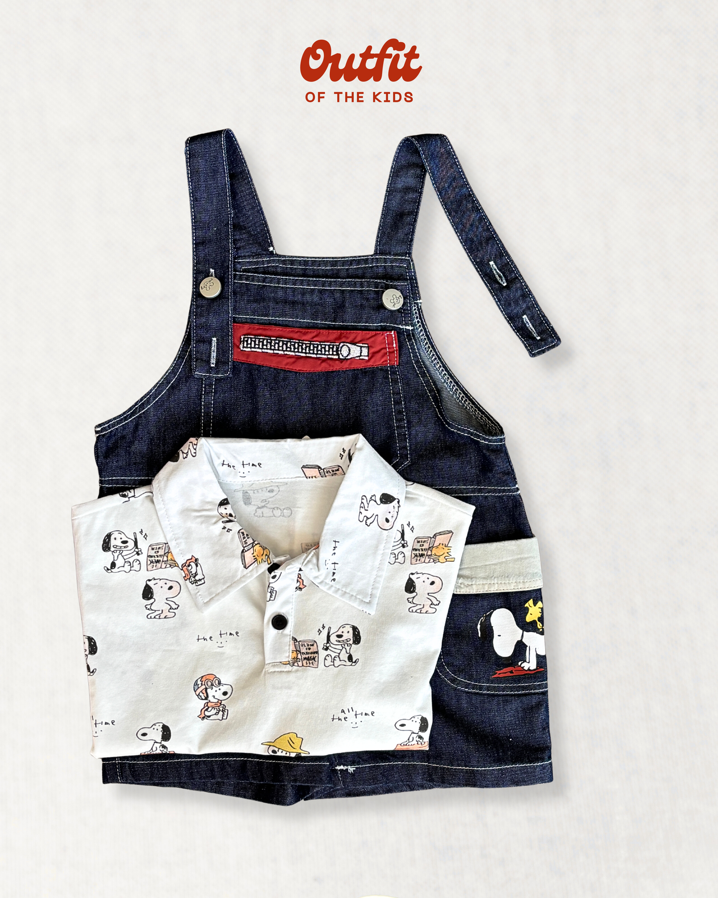 Snoopy Denim Overalls