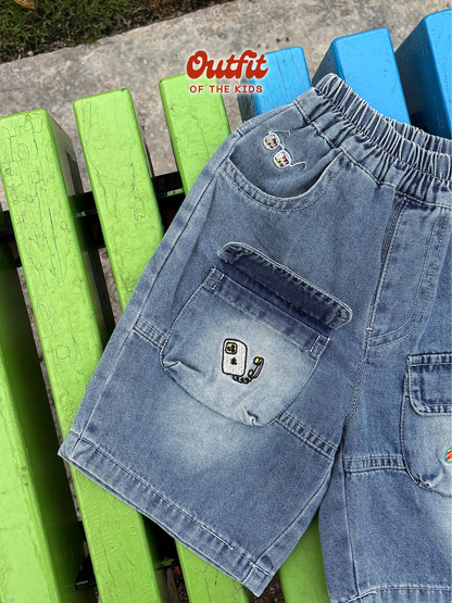 Treasure Doodle Denim Shorts