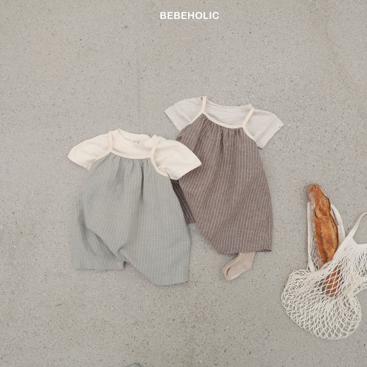【🇰🇷BEBEHOLIC】Terra Stripe Suit